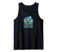 Pixel Hero Retro Graphic - Level Up Your Day Classic Gamer A Débardeur