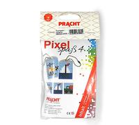 Pixel P90023-00505 Kit de bricolage amusant 4 pour enfants, système d'assemblage simple avec des petites pierres en bioplastique pour créer 2 porte-clés (médaillons), sans repassage ni collage