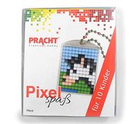 Pixel P90058-09501 Kit de bricolage amusant Chevaux pour enfants avec 10 médaillons à pixelliser, système d'assemblage simple sans repassage ni collage