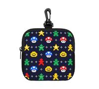 Pixel Plants Petite pochette étanche à fermeture éclair en néoprène pour écouteurs, porte-clés