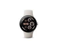 Google Montre connectée Pixel Watch 3 45 mm 4G Argent poli Bracelet porcelaine blanc