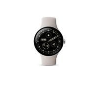 Pixel Watch 4 45 mm 4G Argent Poli avec bracelet sport fluoroélastomère Porcelaine