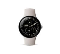 Google Montre connectée Pixel Watch 4 (41 mm) - Aluminium argent poli, bracelet sport porcelaine LTE