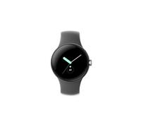 Montre connectée Google Pixel Watch LTE Boîtier en Acier Inoxydable argent avec Bracelet sport charbon