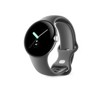 Pixel Watch ¿ Montre Connectée Android Avec Suivi Et Analyse Des Activités ¿ Boîtier En Acier Inoxydable Argent Poli Avec Bracelet Sport Couleur Charbon,Lte