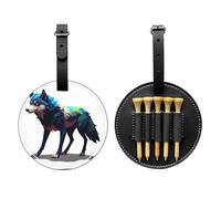 Pixel Wolf Sac de rangement pour tees de golf Noir - Facile à transporter et plus efficace pour jouer au golf