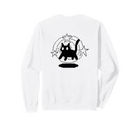 Pixel Y2K Années 90 Chat Effrayant Tomcat a Peur sous la Queue étoilée Sweatshirt