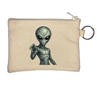 Pixelated Alien Attirant vers l'avant Porte-monnaie Beige