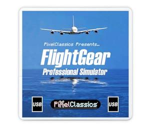 PixelClassics Flight Simulator FlightGear 2023 X Simulateur de vol d'avion et d'Hélicoptère Professionnel sur USB Incluant 600+ Avions & 20 000 Aéroports du Monde Réel pour Apple macOS