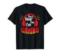 Pixels de Jeu vidéo Amusant avec Inscription « I Can Not Hear You I'm Gaming » T-Shirt
