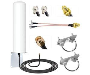 Pixelure 10-12dBi Antenne 4G LTE à Gain élevé Longue Portée Compatible avecHuaweiZTE 4G LTE Hotspot Router ModemNetgearNighthawk M1 MR1100, High Gain avec Prise SMA/Adaptateur Double Connecteur TS9