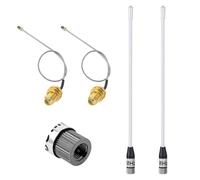 Pixelure 10 dBi/868MHz Lora Antenne pour ESP32/LoRa32 V3/LoRa32u4 II, SMA Mâle 195mm + Câble (U.FL IPX) vers SMA Femelle pour Meshtastic Lora Long Range Soft Whip-Antenne (2 Pièces-Blanc)
