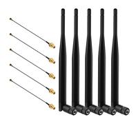 Pixelure 868MHz Lora Antenne 5 dBi/50 Ω/VSWR < 1,5/195 mm SMA Mâle + Câble IPEX vers SMA Femelle pour Meshtastic Lora, ESP32 OLEDLoRa Board/LoRa32 V3/HTCC-AB02S/LoRa32u4 II (5 pièces)
