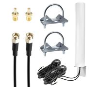 Pixelure High Gain 4,5dBi 4G 5G Antenne Externe 700-6000MHz 2X2 MimoAntenne LTE 5G NR Mobile Antenne Extérieure Connecteur SMA avec 2 × 5M Câble Coaxial à Faible Perte/TS9