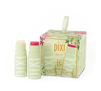 Pixi Beauty +Hydra LipTreat Duo Holiday Ornament | Coffret cadeau contenant deux baumes à lèvres hydratants teintés dans des nuances rosace et transparent | 2 paquets de 4,8 g