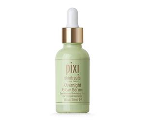 Pixi Beauty Overnight Glow Serum | Sérum Visage Exfoliant à l’Acide Glycolique | Ravive l’Éclat et Réduit les Taches | Avec Aloe, Concombre et Vitamines | 30 ml / 1,01 fl oz