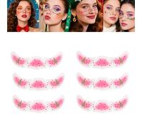 Pixie Dust Festive Christmas Face Stickers, Temporary Metallic Tattoos Stickers Sparkle Makeup Freckles Decoration, Cute Sticker Holiday Party Musical Festival Rave Accessories