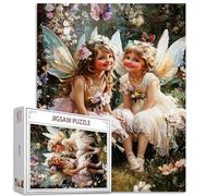 Pixie Fée Elfe Plume Ailes Jigsaw Puzzle Adulte 1000 pièces, Fleur Fée Art Floral Puzzle Coloré DIY Jigsaw Puzzle Convient pour la Décoration de la Maison, Puzzle Famille Convient pour la Nuit de Jeu