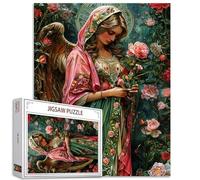 Pixie Fée Elfe Plume Jigsaw Puzzle Adulte 1000 pièces, Fleur Fée Art Floral Puzzle Coloré DIY Puzzle Convient pour la décoration de la maison, Puzzle Famille Convient pour la Nuit de Jeu 50 x 68 cm