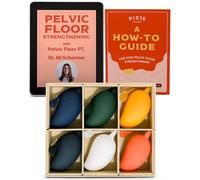 Pixie Kit d'entraînement du plancher pelvien - Lot de 6 poids pour renforcer les muscles du plancher pelvien pour l'hygiène intime - Livre électronique d'exercices facile à comprendre pour débutants