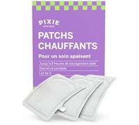 Pixie - Patchs Chauffants Antidouleur pour Crampes Menstruelles - Thérapie Chaleur Bas-Ventre et Dos - Alternative Naturelle à la Lidocaïne/ICY Hot - Jusqu’à 8 h - 3 Patchs Jetables Discrets