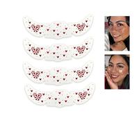 Pixie Poussière Festive Freckles, Fairy Glitter Faux Freckles visage tatouages, 4PCS Noël visage maquillage patches, Flash Party décorations temporaires, Musical Festival Rave Accessoires (03#)