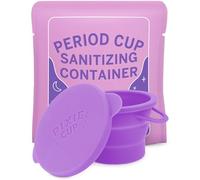 Pixie - Stérilisateur pour coupe menstruelle - Parfait en toilettes publiques, camping ou dortoirs - Boîte pliable pour coupes et disques - Micro-ondes compatible - Réutilisable - Étui de rangement
