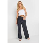 PixieGirl Petite PixieGirl Petite Black Acid Wash Wide Leg Trousers