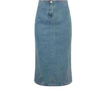 PixieGirl Petite PixieGirl Petite Blue Denim Seam Midi Skirt Blue 40petite