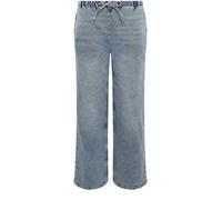 PixieGirl Petite PixieGirl Petite Mid Blue Pull On Wide Leg Jeans