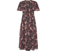 PixieGirl Petite PixieGirl Petite Pink Paisley Chiffon Bow Back Midi Dress Pink 10
