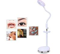 Pixier 20X Lampe Loupe Hauteur Librement Réglable Sur Pied Esthetique Frontale Lampe Loupe Sur Pied Pour Broderie Medical Lumière Froide Led Pour Laboratoires Et Esthéticiens L