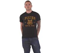 Pixies PHYS Ed Homme T-Shirt Manches Courtes Noir 100% Coton Regular/Coupe Standard