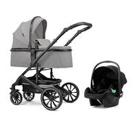 Pixini Kalani Poussette combinée 3 en 1, avec nacelle, buggy, nacelle et nacelle de voiture et accessoires (gris)