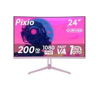 Pixio PXC248 Wave Pink 24" 200Hz Taux de rafraîchissement FHD 1080p Résolution 1500R Curve Fast VA Panel 1ms GTG Temps de réponse Adaptive Sync HDR Moniteur de jeu incurvé