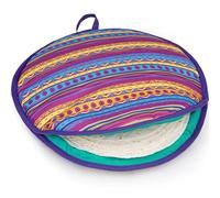PixiPy Pochette chauffante pour tortillas en tissu micro-ondable - Multicolore, 30,5 cm - Pochette chauffante pour garder les tortillas, tacos et coquilles de maïs doux et chauds