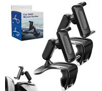Pixiwish Phone Holder, 2025 New Universal 360° Degree Rotatable Car Dashboard Phone Holder Mount [Upgrade Clip Never Fall], for 4 to 7" Smartphones (2pcs)