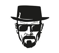 PixlFactory Heisenberg Breaking Bad Walter White Auto Sticker Noir 11x12cm