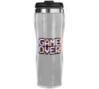 Pixly® Game Over Mug isotherme de voyage pour café et thé, capacité de 400 ml, cadeau amusant pour lui et elle