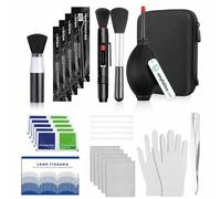 pixly Kit de nettoyage professionnel pour appareil photo reflex numérique 16 pièces avec soufflet, stylo à lentille, pinceau de nettoyage, gants et chiffons en microfibre, pour appareil photo