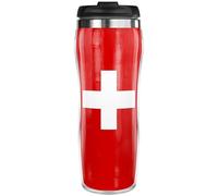 Pixly® Mug isotherme de voyage avec drapeau de la Suisse, 400 ml, drapeau suisse