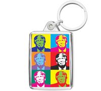 Pixly® Porte-clés Donald Trump Pop Art - Cadeau amusant pour lui et elle, claire, M