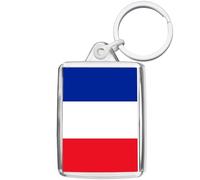 Pixly® Porte-clés drapeau de la France - Souvenir - Cadeau souvenir français, claire, M