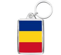 Pixly® Porte-clés drapeau de la Roumanie - Souvenir - Cadeau souvenir, claire, M