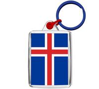 Pixly® Porte-clés drapeau de l'Islande - Porte-clés souvenir islandais, claire, M