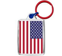 Pixly® Porte-clés drapeau des États-Unis d'Amérique - Souvenir - Cadeau souvenir américain, claire, M