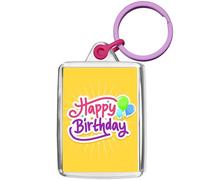 Pixly® Porte-clés « Happy Birthday » - Cadeau amusant pour lui et elle, claire, M
