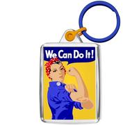 Pixly® Porte-clés We Can Do It - Poster de la Seconde Guerre mondiale - Cadeau souvenir pour lui et elle, claire, M