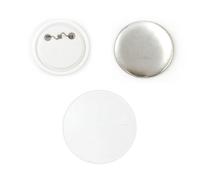 PixMax - 100 Composants de Badges 37mm pour Machine à Badges PixMax Blanc G
