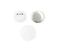 PixMax - 100 Composants de Badges 37mm pour Machine à Badges PixMax Blanc G
